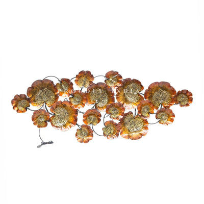Ember Bloom Ensemble Iron Metal Wall Art Mural
