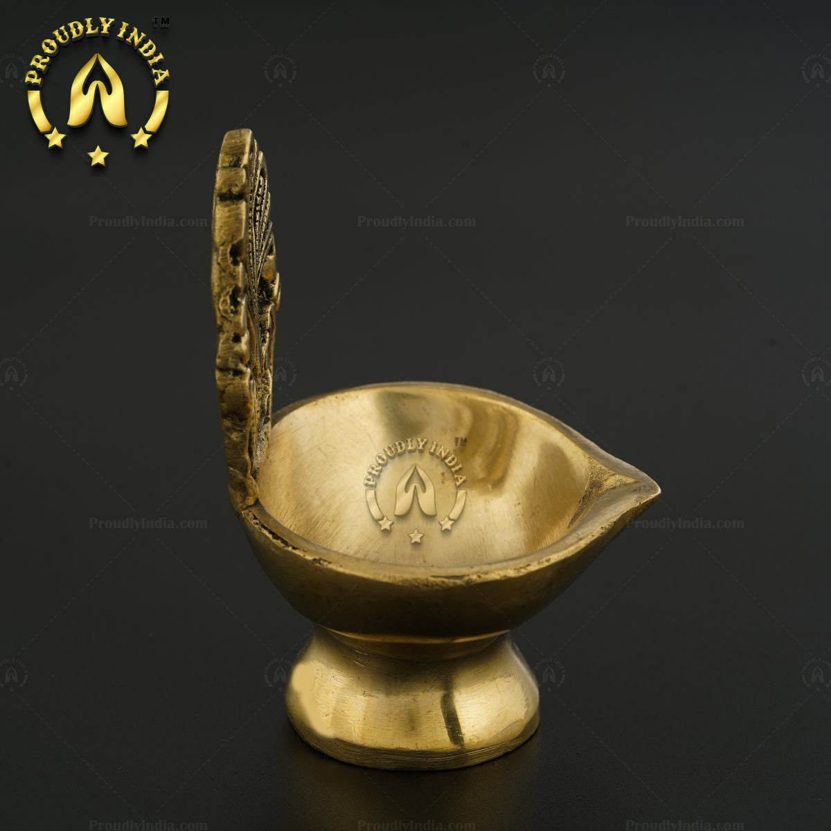 Set of 2 Brass Wealth Tree Design Lamp