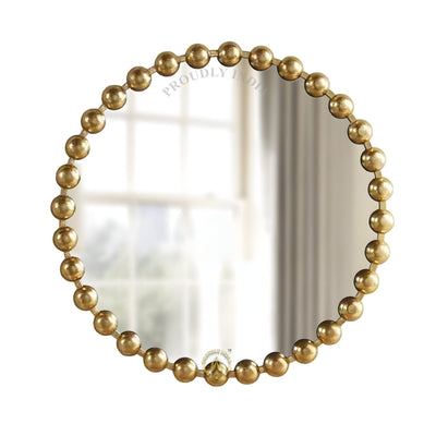 Golden Orb Halo Wall Mirror
