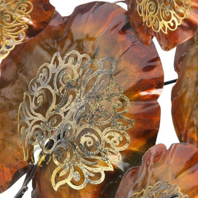 Ember Bloom Ensemble Iron Metal Wall Art Mural