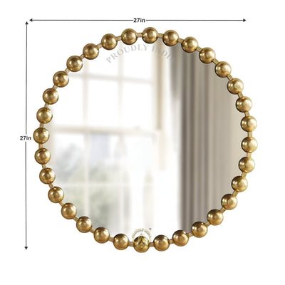 Golden Orb Halo Wall Mirror