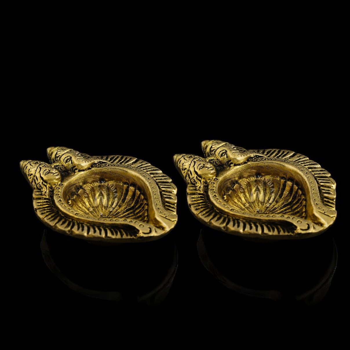 Set of 12 Lord Laxmi Ganesha Face Diya