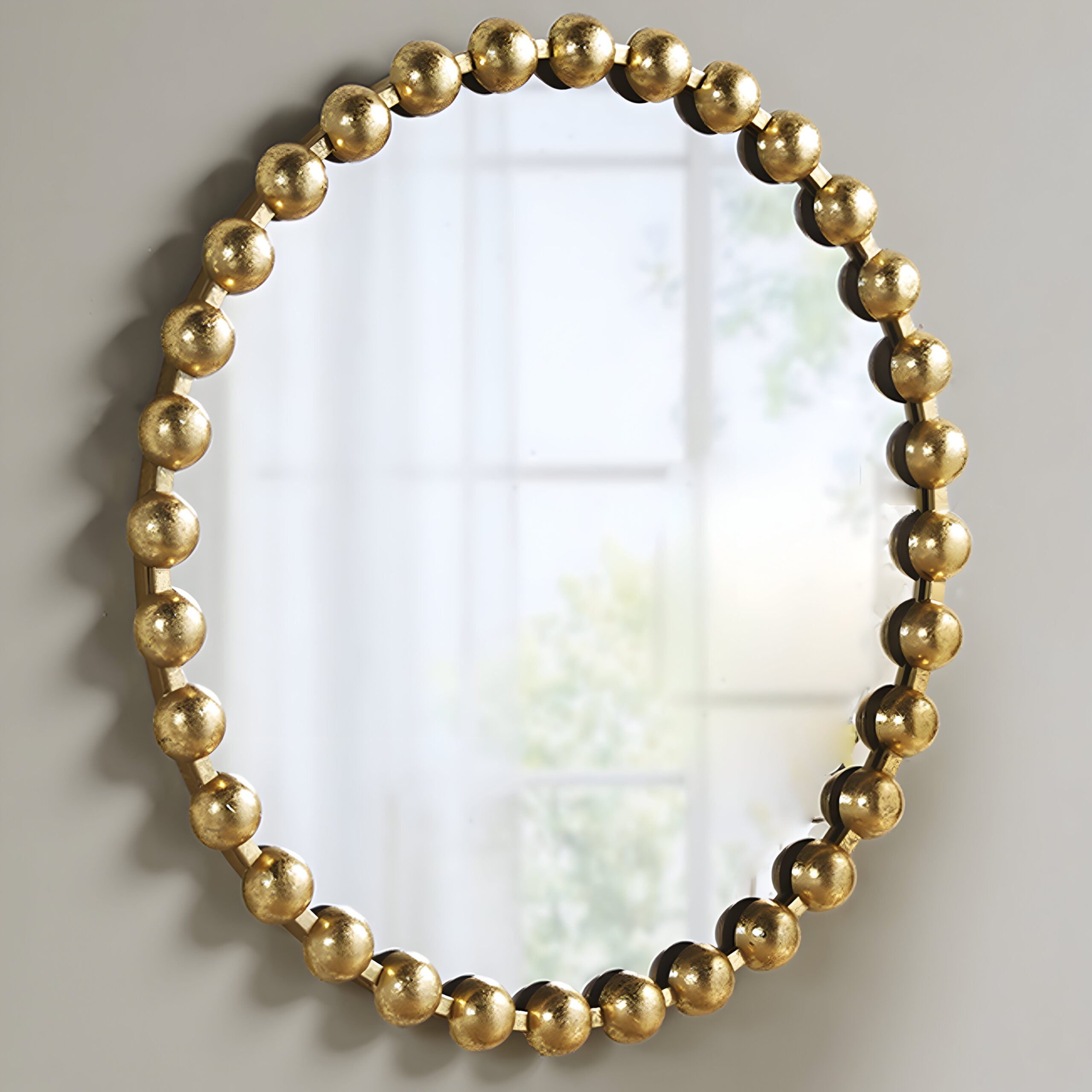 Golden Orb Halo Wall Mirror