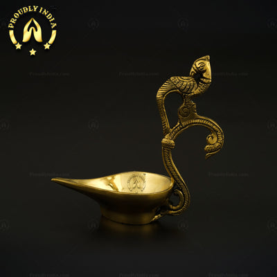Brass Ethnic Peacock Decorative Diya