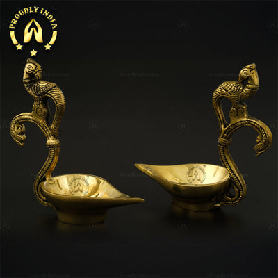 Brass Ethnic Peacock Decorative Diya
