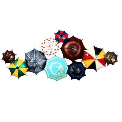 Umbrella Carnival Sky Iron Wall Art Mural