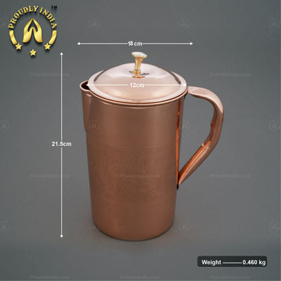 Copper Embossed Jug