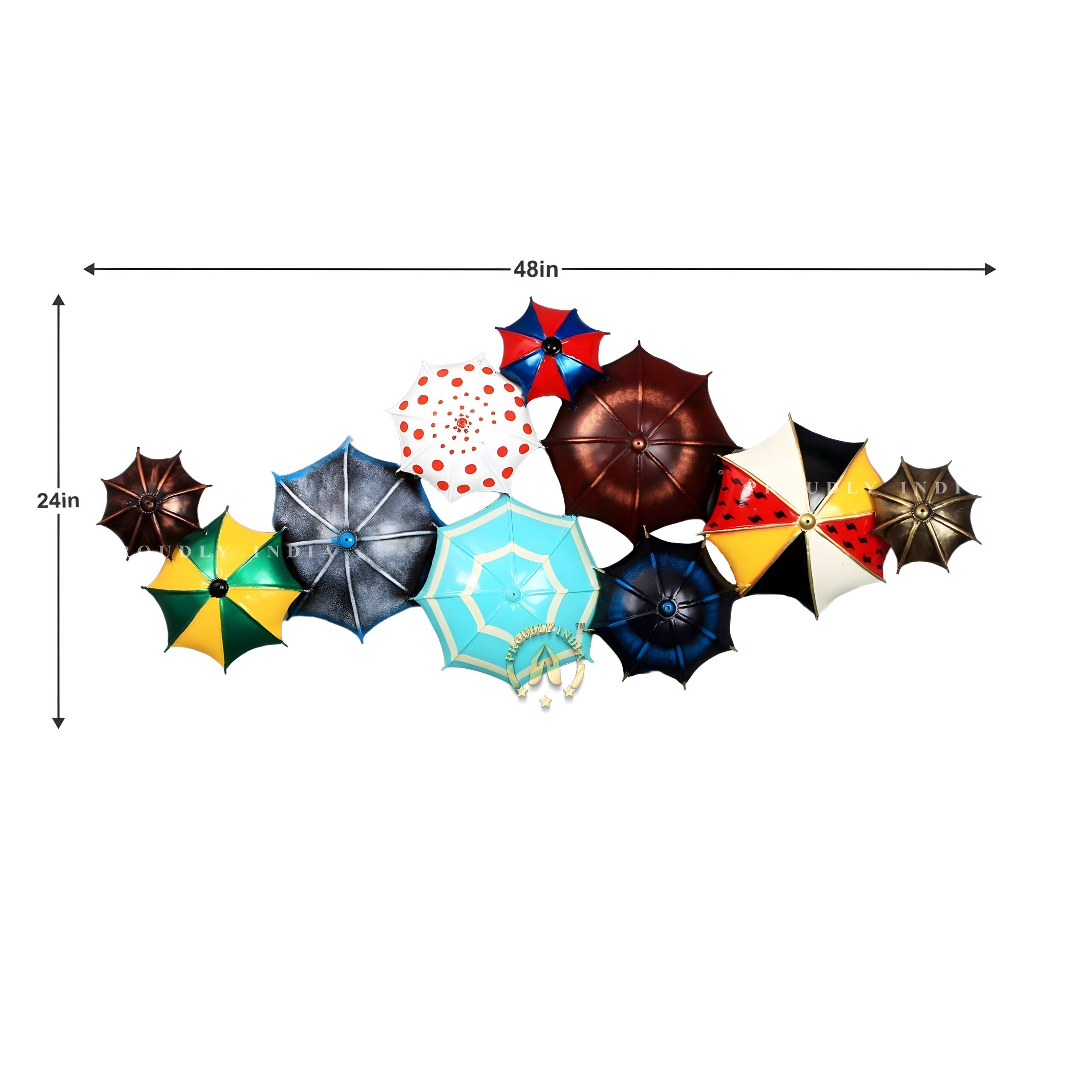 Umbrella Carnival Sky Iron Wall Art Mural