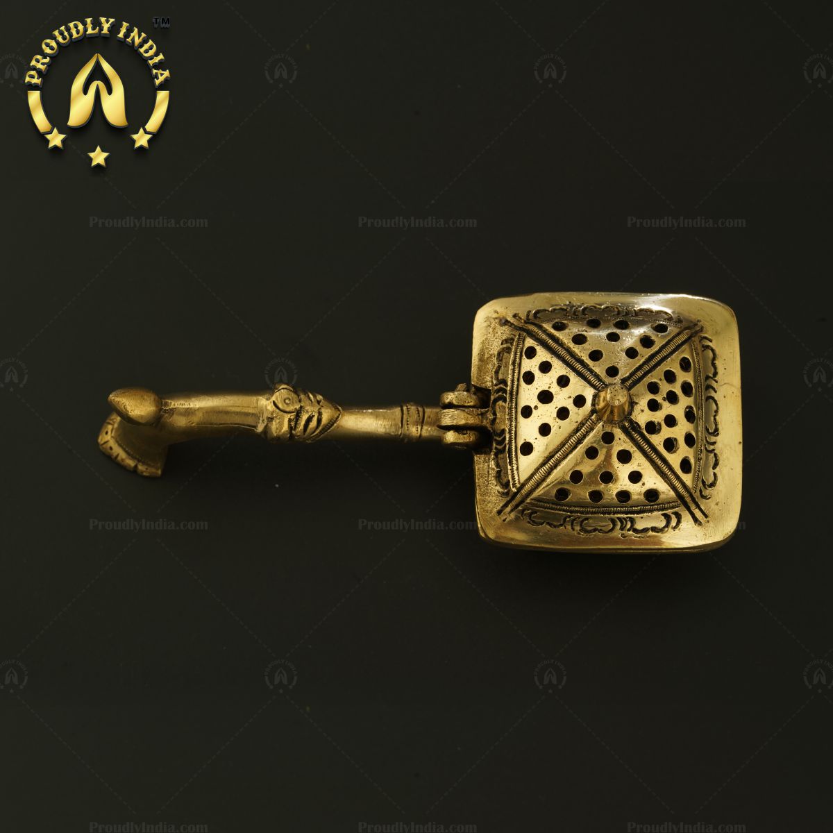 Brass Incense Dhoop Or Loban Dani With Handle