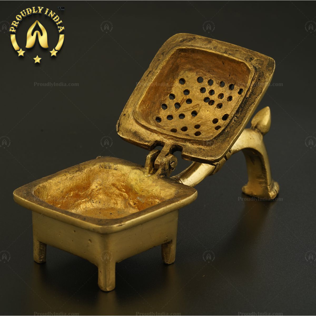 Brass Incense Dhoop Or Loban Dani With Handle