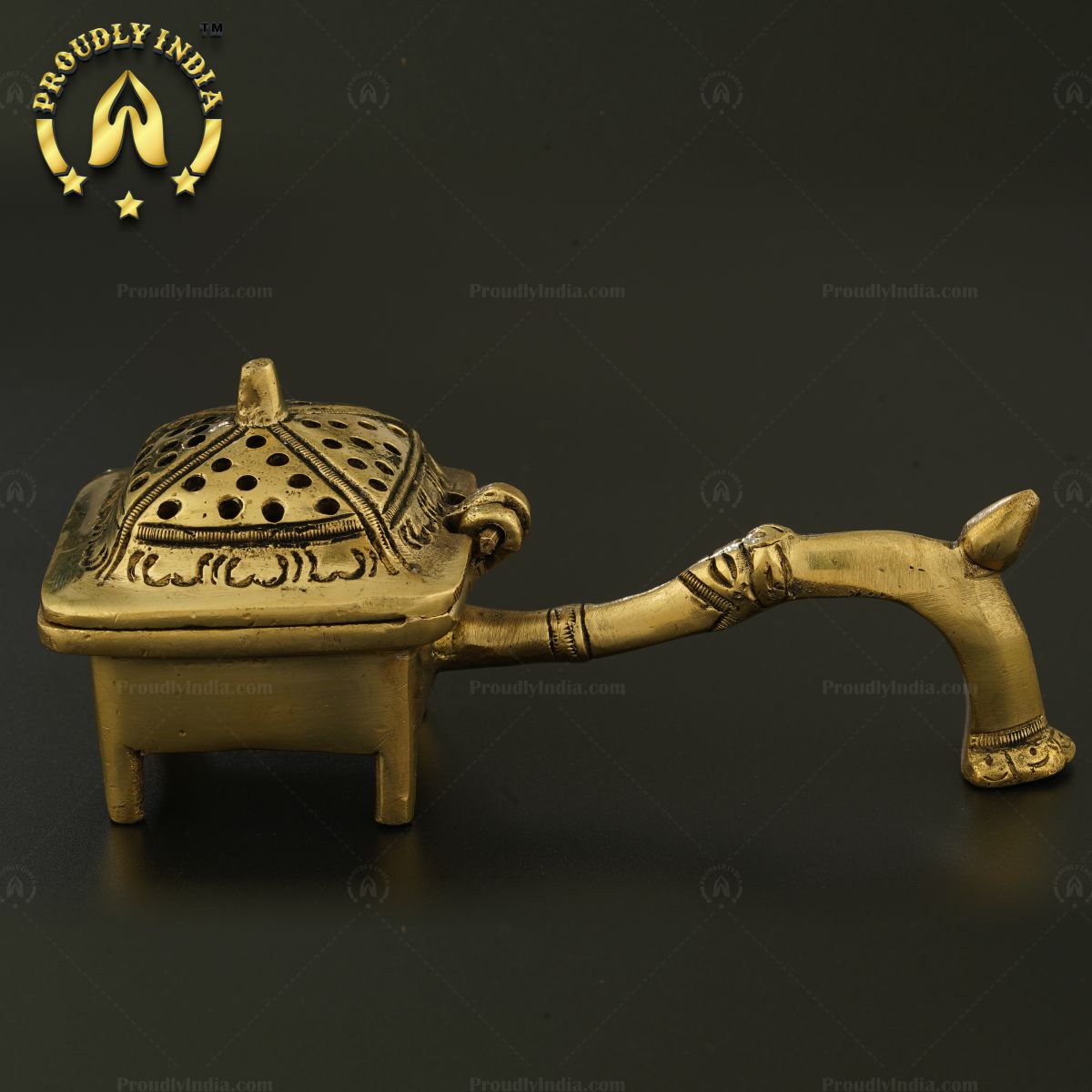 Brass Incense Dhoop Or Loban Dani With Handle