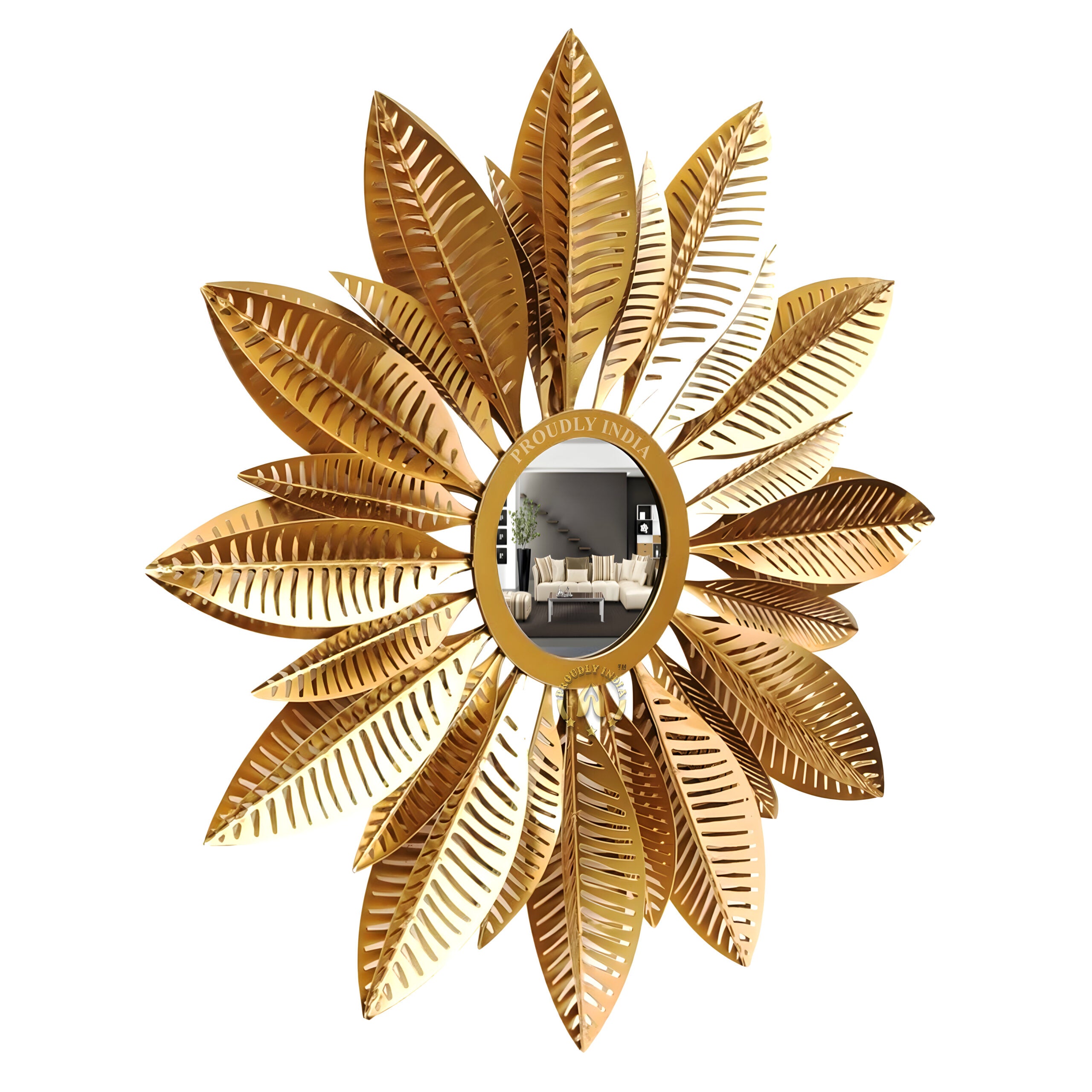 Celestial Palm Bloom Wall Mirror