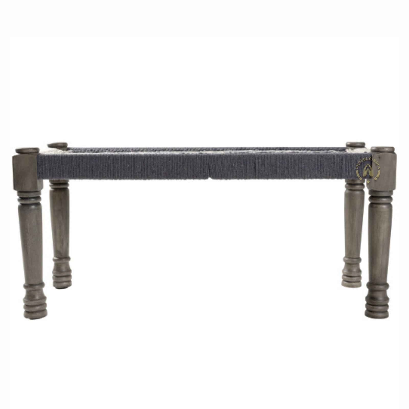 Grey White Rope Bench