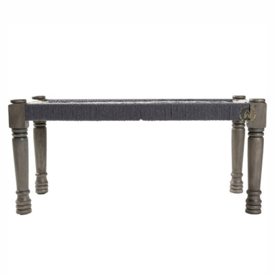 Grey White Rope Bench