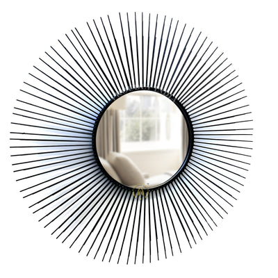 Midnight Halo Metal Wall Mirror