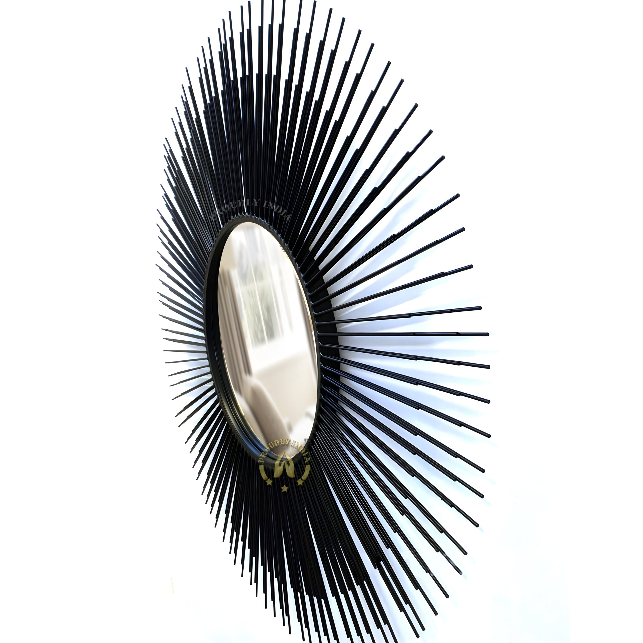 Midnight Halo Metal Wall Mirror