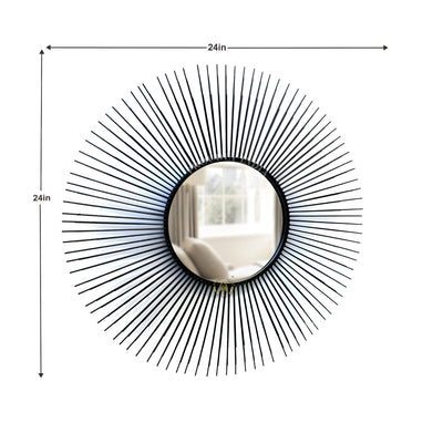 Midnight Halo Metal Wall Mirror