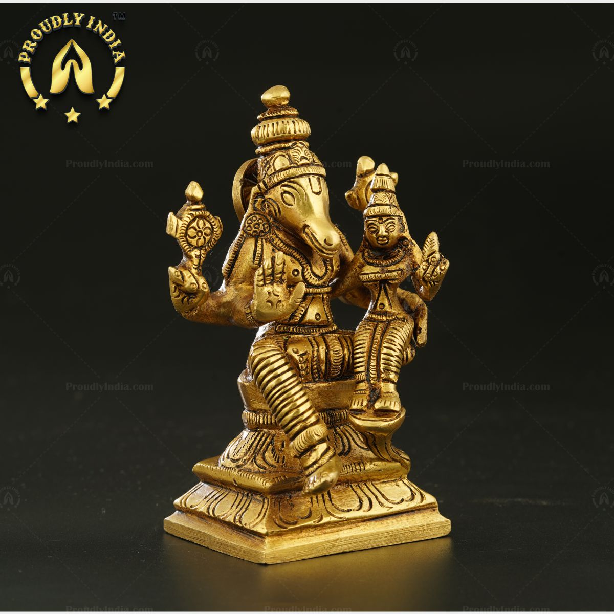 Brass Lord Varaha Amman With Goddess Lakshmi Statue