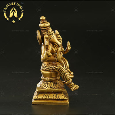 Brass Lord Varaha Amman With Goddess Lakshmi Statue