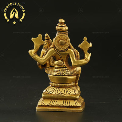 Brass Lord Varaha Amman With Goddess Lakshmi Statue