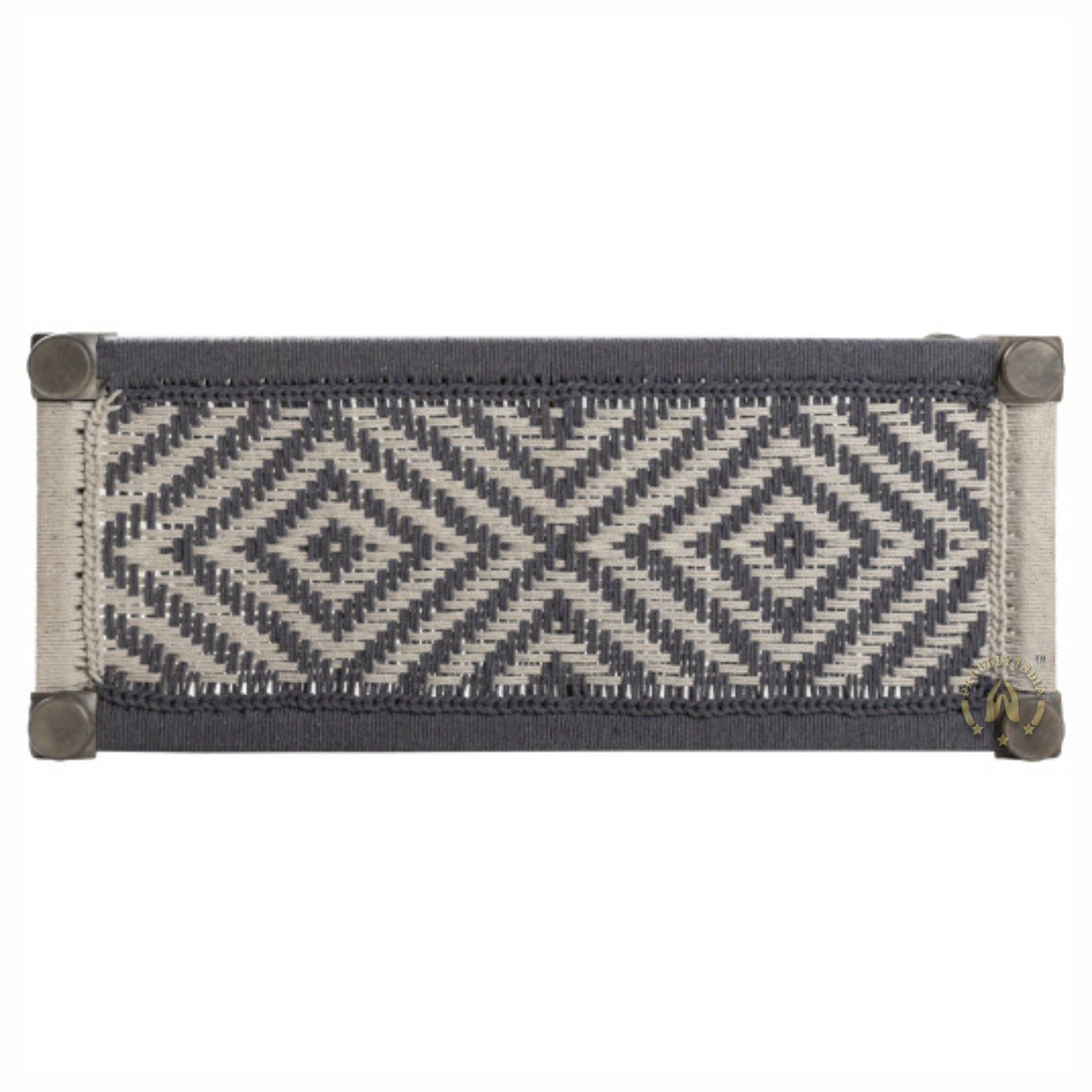 Grey White Rope Bench