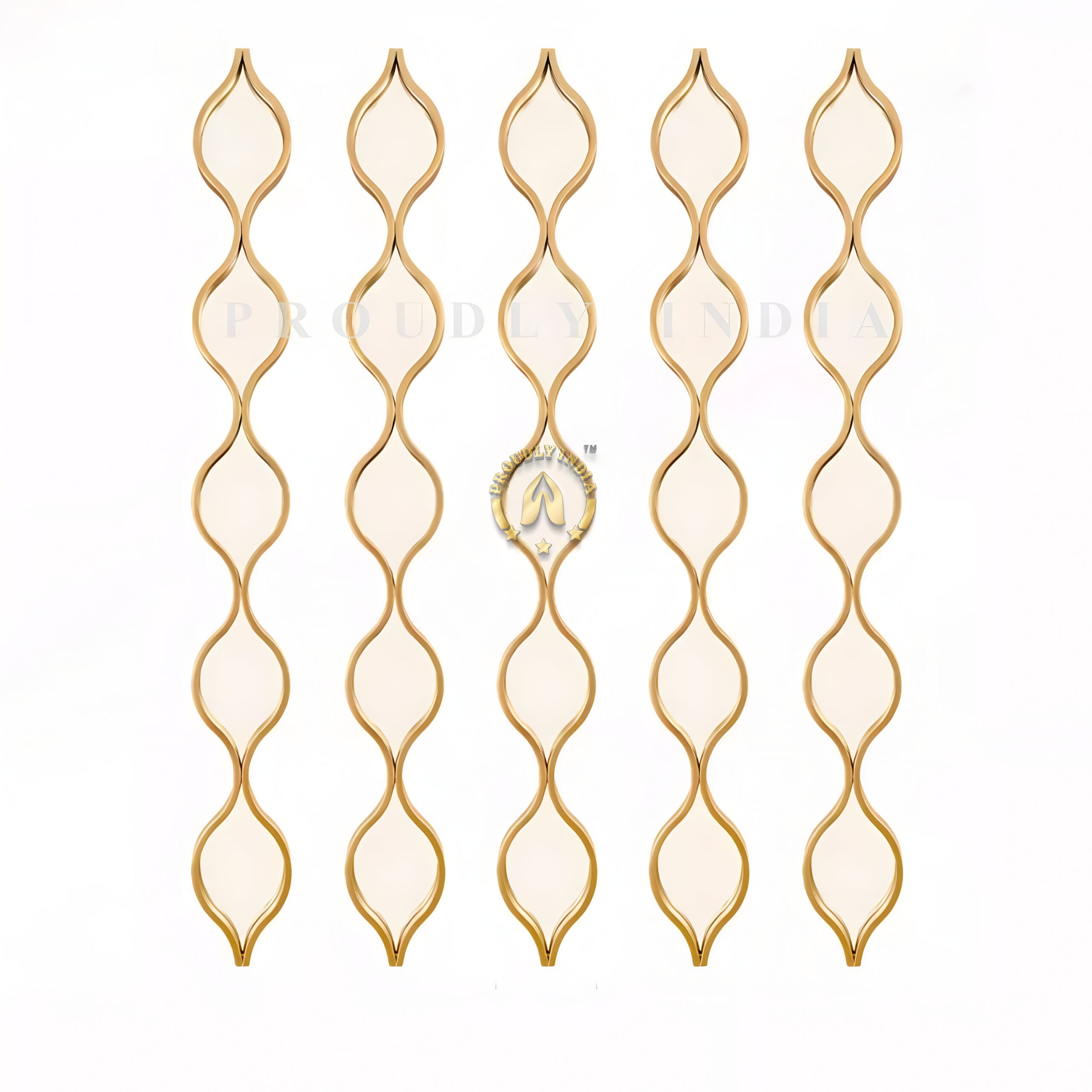 Golden Cascade Illusion Wall Mirror