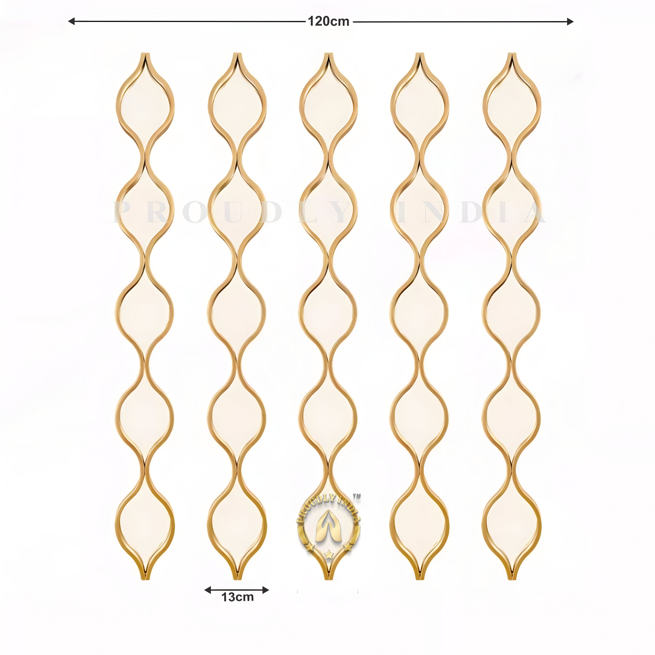 Golden Cascade Illusion Wall Mirror