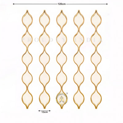 Golden Cascade Illusion Wall Mirror
