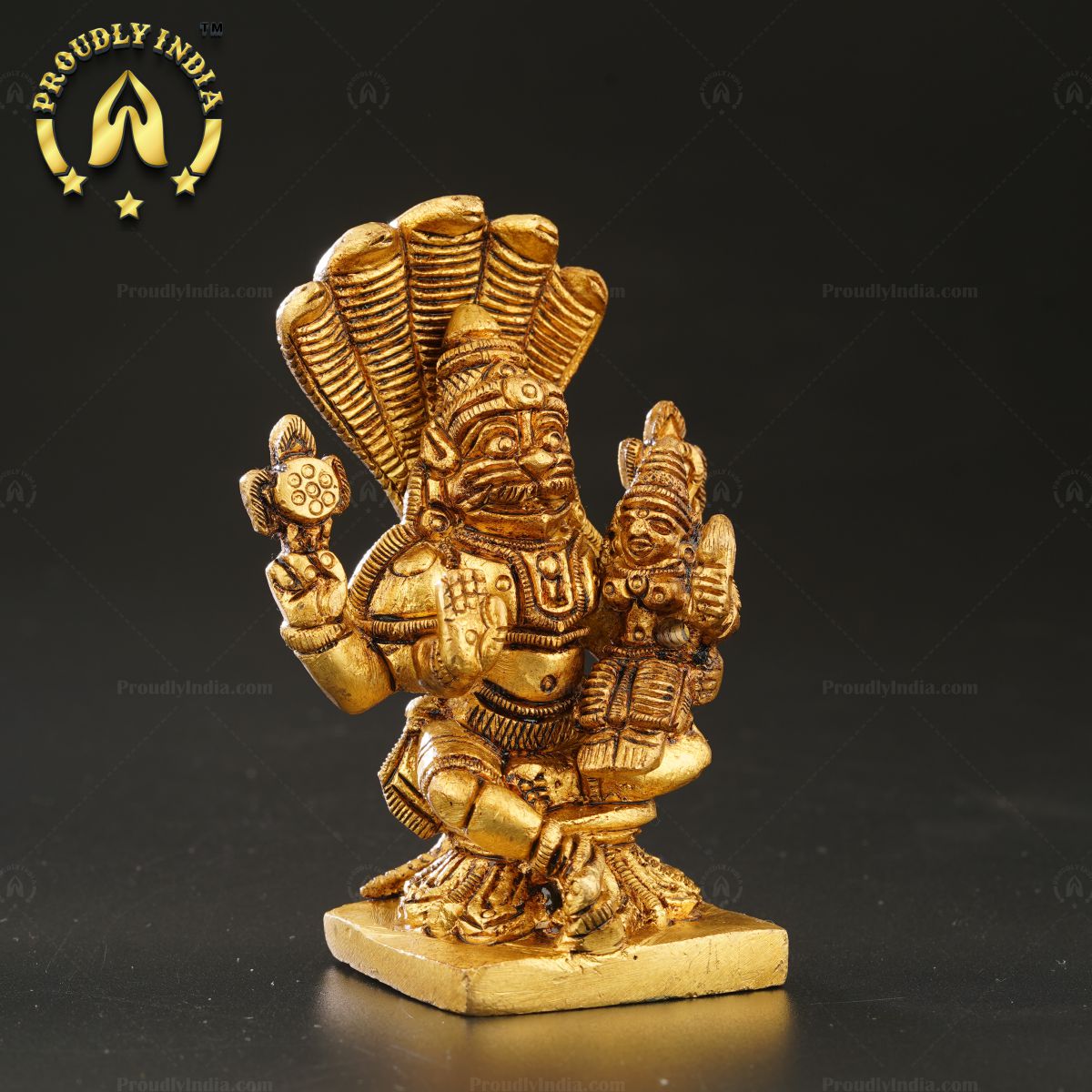3.5" Narasimha With Lakshmi Statue