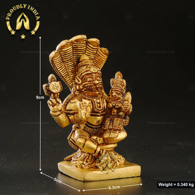 3.5" Narasimha With Lakshmi Statue