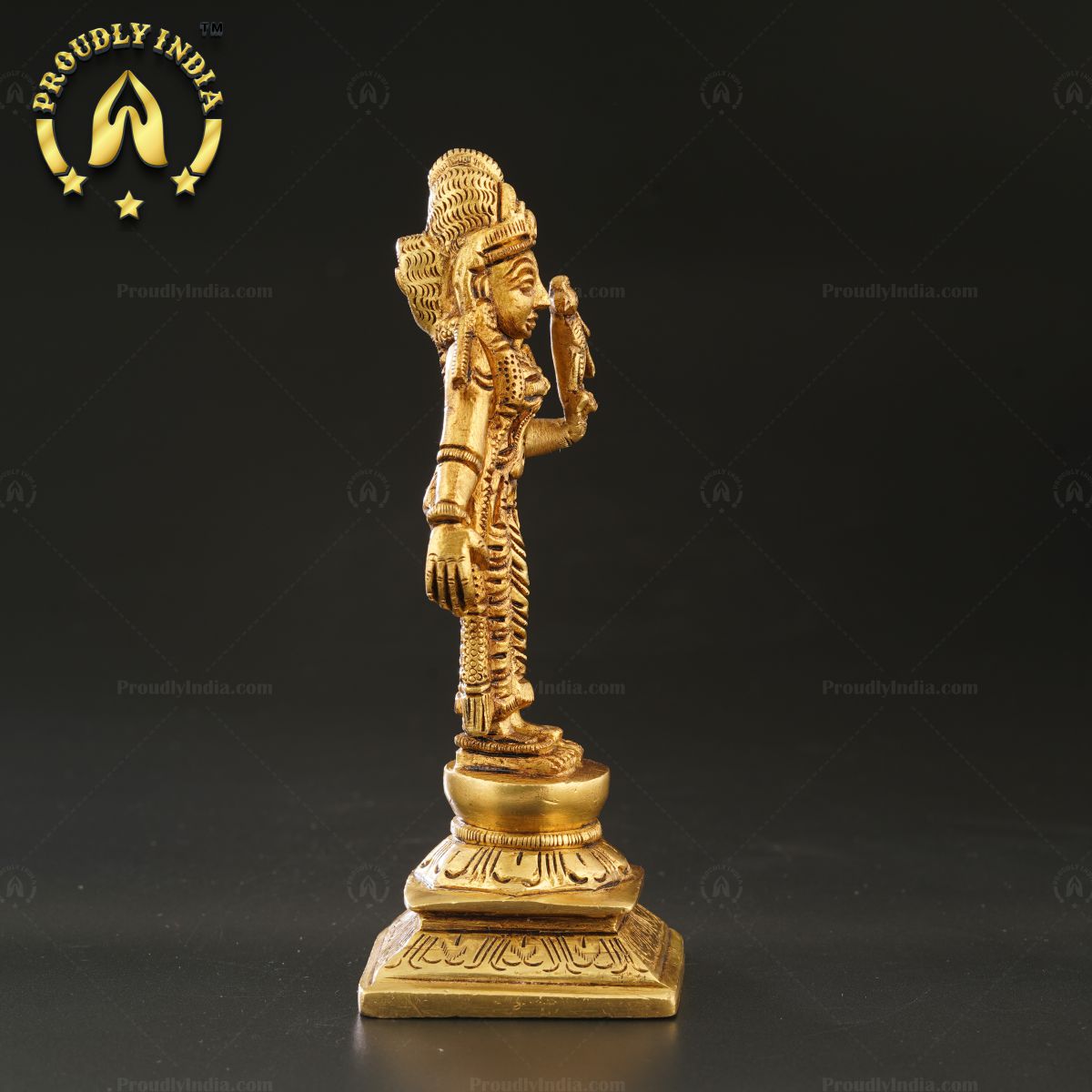 Brass Handmade Standing Goddess Andal Vigraham