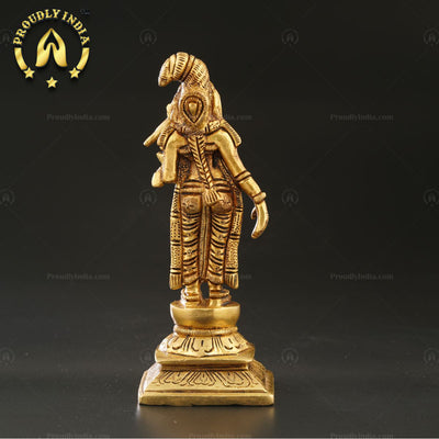 Brass Handmade Standing Goddess Andal Vigraham