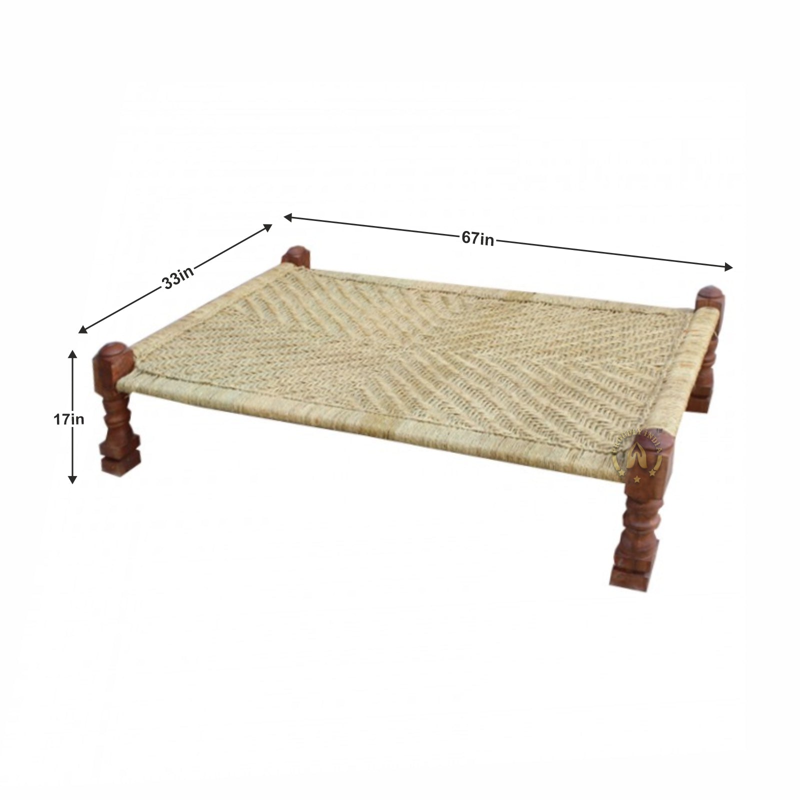 Jute Manjhi Woven Charpai Daybed