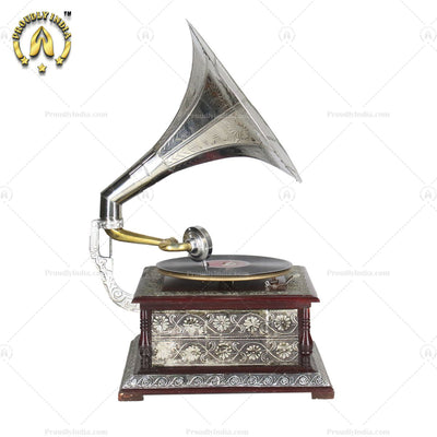 Silver Embossed HMV Gramophone Player