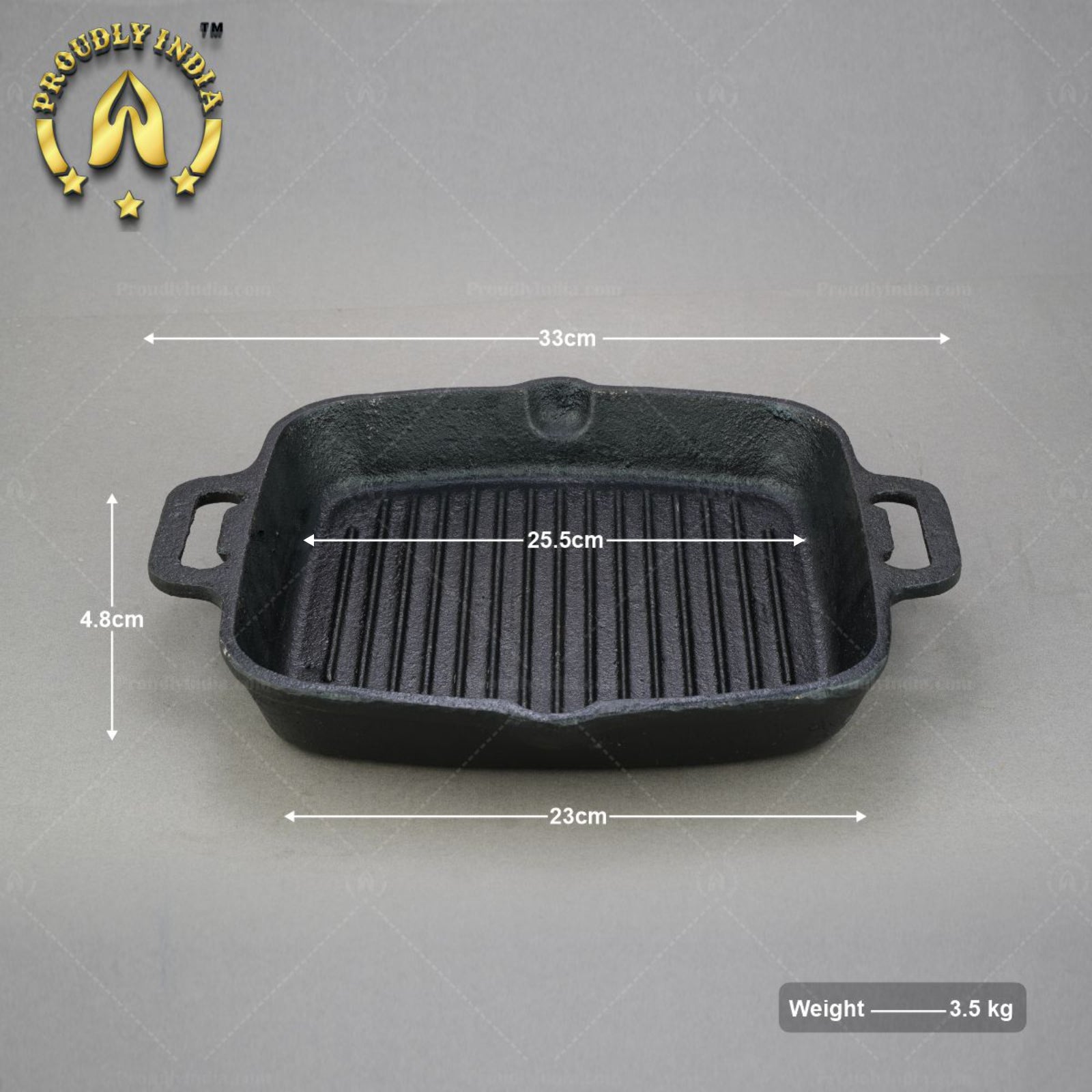 Iron Double Side Handle Grill Pan
