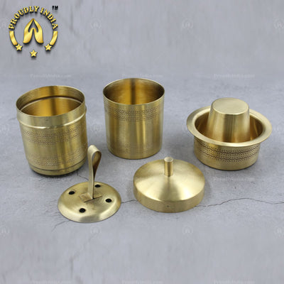 Set Of Brass Matte Coffee Filter