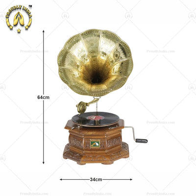 His Master Voice Gramophone Imperial Carved Wood