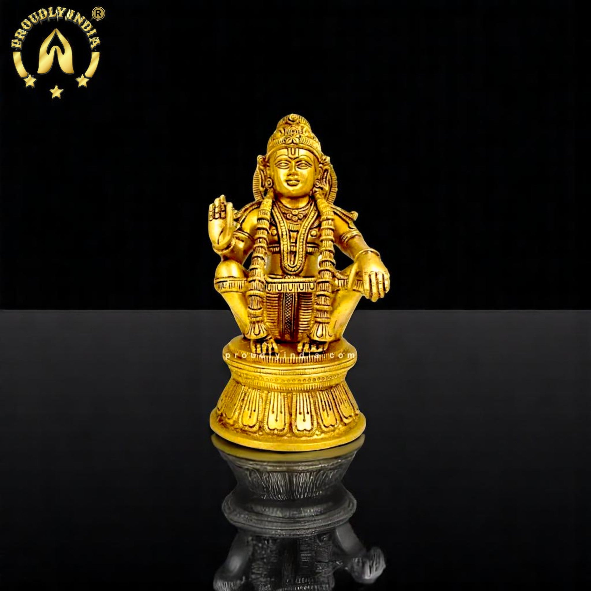 3.5" Brass Ayyappan Swamy Statue