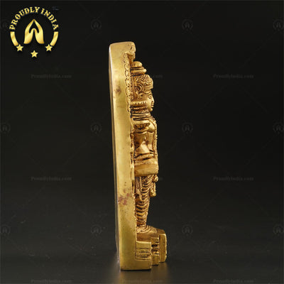Buy Traditional Brass Metal Dhanvantari Wall Hanging Statue.
