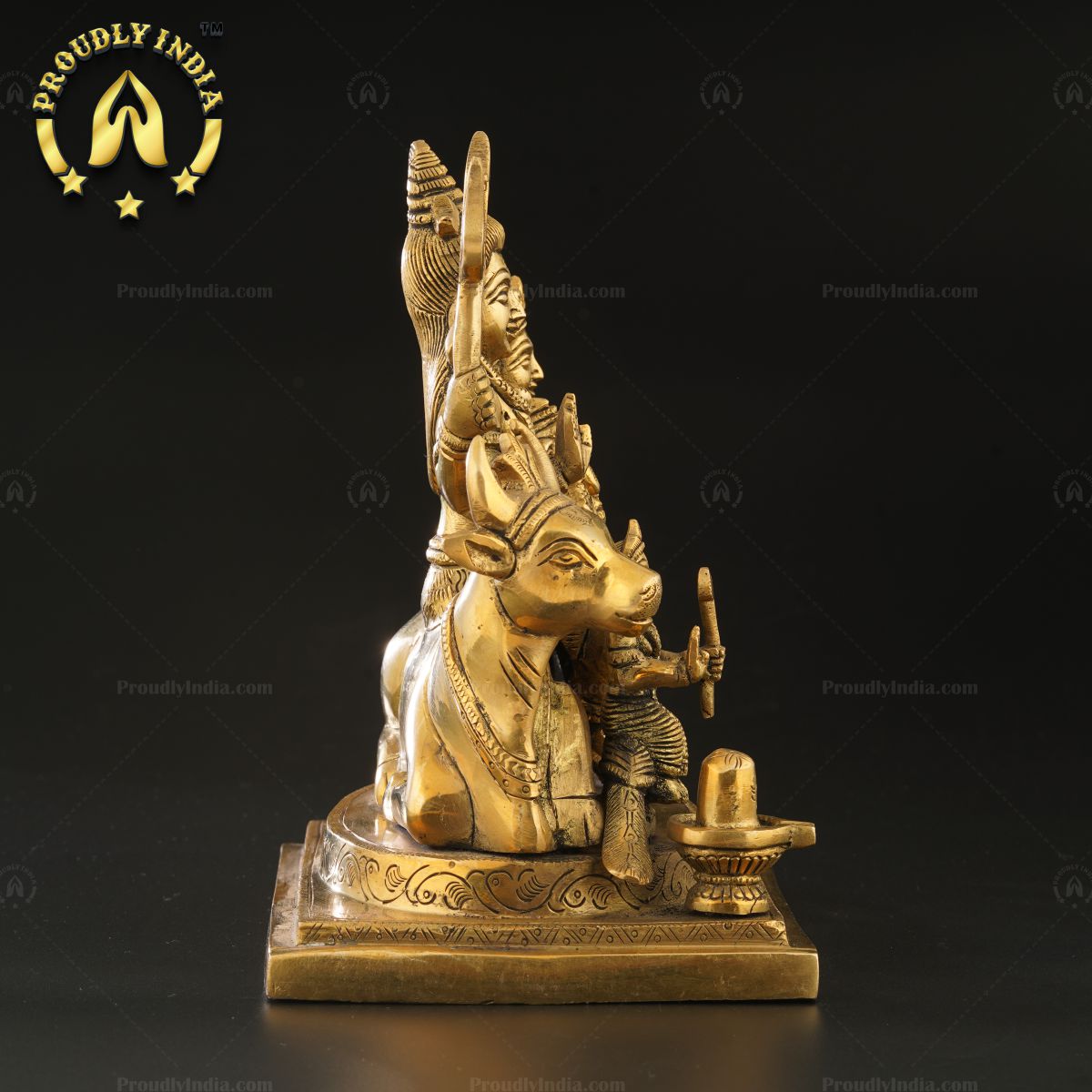 Handcrafted Brass Shiva Parvati Ganesh Idol