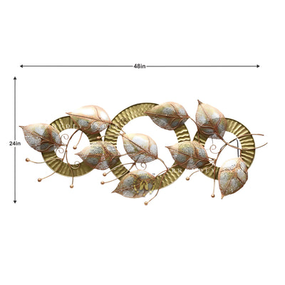 Golden Loop Canopy Textured Leaf Wall Art