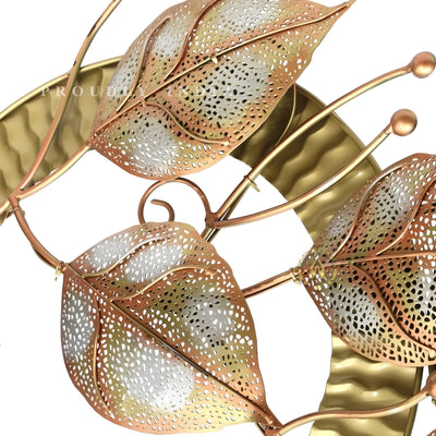 Golden Loop Canopy Textured Leaf Wall Art