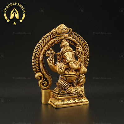 Handcrafted Brass Goddess Ganapati Murti