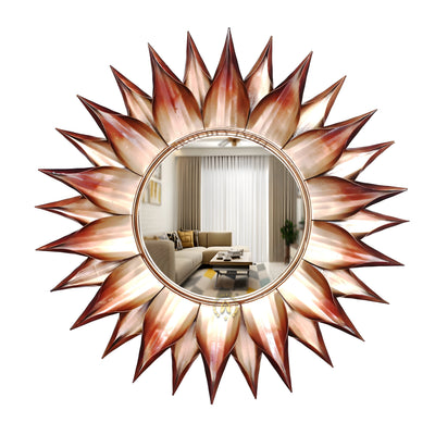 Solar Ember Bloom Wall Mirror