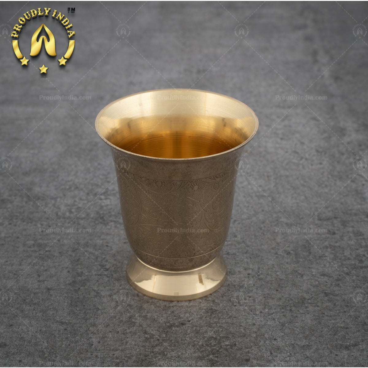 Etched Bronze 5 Piece Dinner Thali Set