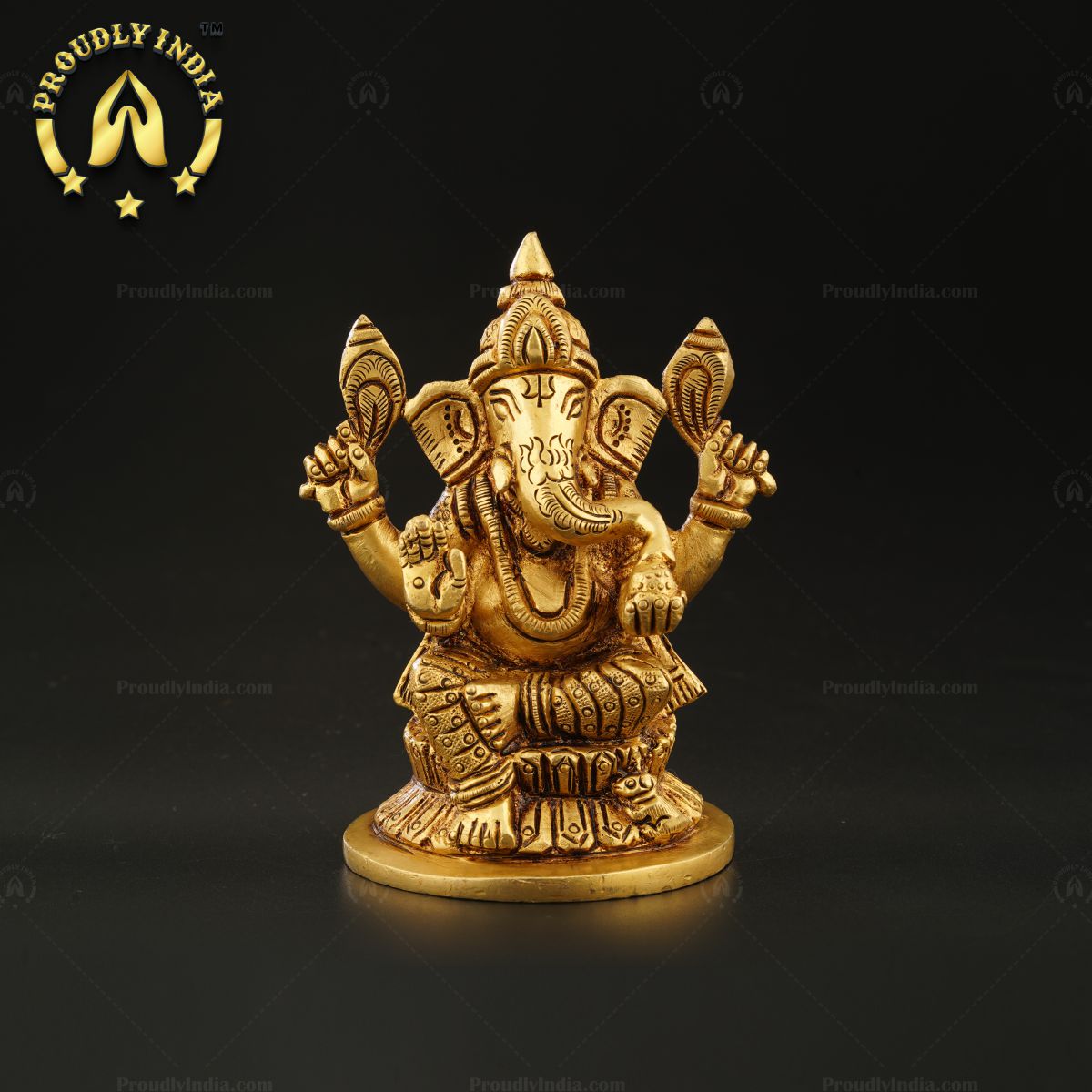 1.5" Brass Ganesha Statue