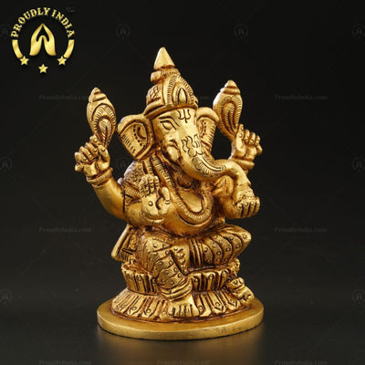 1.5" Brass Ganesha Statue