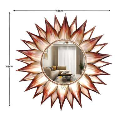 Solar Ember Bloom Wall Mirror