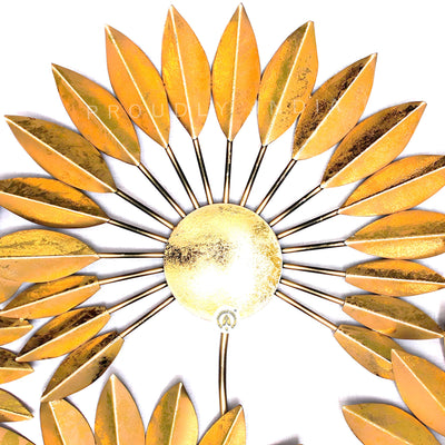 Golden Bloom Waltz Iron Wall Art Mural