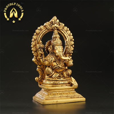 Indian Handcrafted Ganapathi God Brass Statue